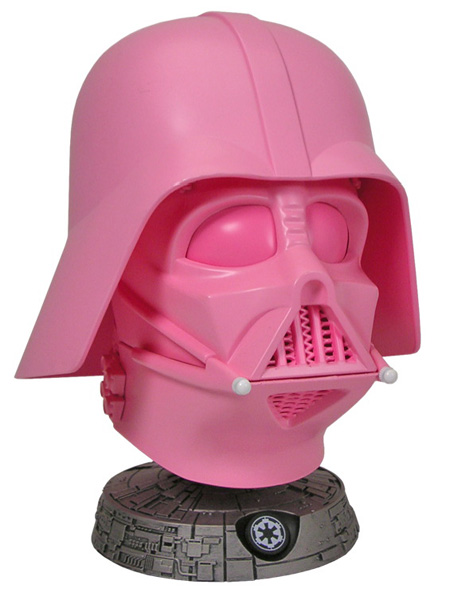 Pink Darth Vader helmet