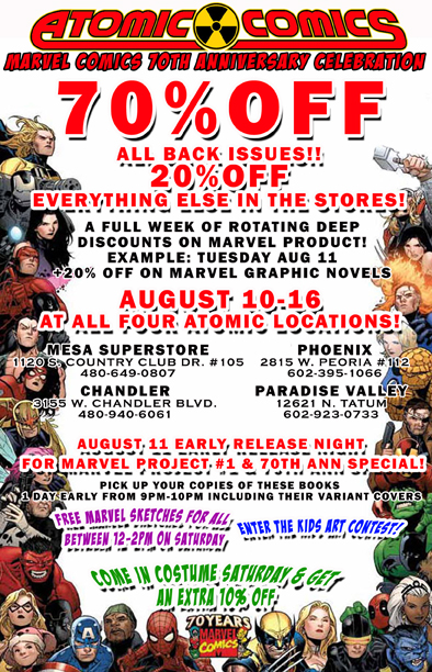Atomic Comics Marvel Sale Atomic Comics Marvel Sale